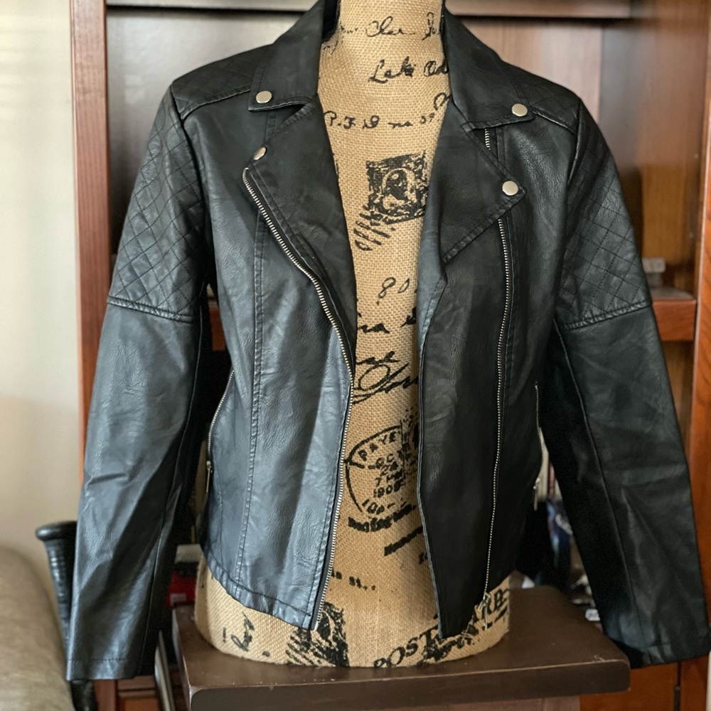 Faux leather jacket